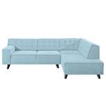 Ecksofa Nordic Chic Webstoff Hellblau - Breite: 269 cm - Longchair davorstehend rechts