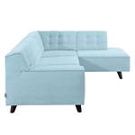 Ecksofa Nordic Chic Webstoff Hellblau - Breite: 269 cm - Longchair davorstehend rechts