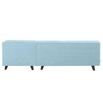 Ecksofa Nordic Chic Webstoff Hellblau - Breite: 269 cm - Longchair davorstehend rechts