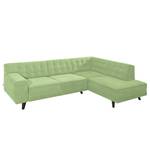 Ecksofa Nordic Chic Webstoff Hellgrün - Breite: 269 cm - Longchair davorstehend rechts