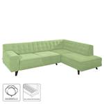 Ecksofa Nordic Chic Webstoff Hellgrün - Breite: 249 cm - Longchair davorstehend rechts