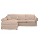 Ecksofa Nors Webstoff Rosa - Longchair davorstehend links