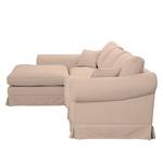 Ecksofa Nors Webstoff Rosa - Longchair davorstehend links