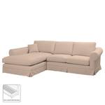 Ecksofa Nors Webstoff Rosa - Longchair davorstehend links