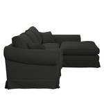 Ecksofa Nors Webstoff Anthrazit - Longchair davorstehend rechts