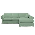 Ecksofa Nors Webstoff Mint - Longchair davorstehend rechts