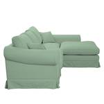 Ecksofa Nors Webstoff Mint - Longchair davorstehend rechts