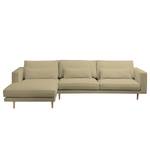 Ecksofa Lacona Strukturstoff Cappuccino - Longchair davorstehend links