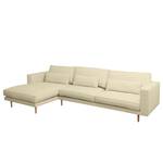 Ecksofa Lacona Strukturstoff Creme - Longchair davorstehend links