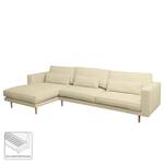 Ecksofa Lacona Strukturstoff Creme - Longchair davorstehend links