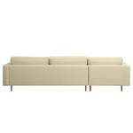 Ecksofa Lacona Strukturstoff Creme - Longchair davorstehend links