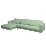 Ecksofa Lacona Strukturstoff Mintgrau - Longchair davorstehend links