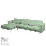 Ecksofa Lacona Strukturstoff Mintgrau - Longchair davorstehend links