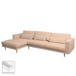 Ecksofa Lacona Strukturstoff Pastellapricot - Longchair davorstehend links