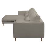 Ecksofa Lacona Strukturstoff Rauchgrau - Longchair davorstehend links