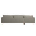 Ecksofa Lacona Strukturstoff Rauchgrau - Longchair davorstehend links