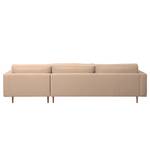 Ecksofa Lacona Strukturstoff Pastellapricot - Longchair davorstehend rechts