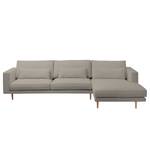 Ecksofa Lacona Strukturstoff Rauchgrau - Longchair davorstehend rechts