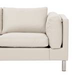 Ecksofa Omnia I Echtleder Echtleder Neka: Creme - Longchair davorstehend links