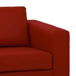 Ecksofa Omnia II Echtleder Echtleder Neka: Rot - Longchair davorstehend links