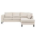 Ecksofa Omnia II Echtleder Echtleder Neka: Creme - Longchair davorstehend rechts