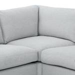 Ecksofa Omnia III Webstoff Webstoff Anda II: Silber - Longchair davorstehend links