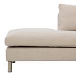 Ecksofa Omnia III Webstoff Webstoff Saia: Beige - Longchair davorstehend links