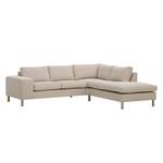 Ecksofa Omnia III Webstoff Webstoff Saia: Beige - Longchair davorstehend rechts