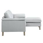 Ecksofa Omnia IV Webstoff Webstoff Anda II: Silber - Longchair davorstehend rechts