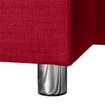 Canapé d'angle Oslo Tissu rouge - Méridienne longue à gauche (vue de face)