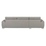 Boxspring-Ecksofa Paladine Webstoff Steingrau - Longchair davorstehend links