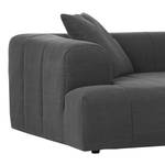 Ecksofa Palmer Webstoff Dunkelgrau Longchair davorstehend links