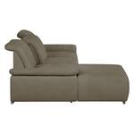 Ecksofa Palmerston Webstoff Braun - Longchair davorstehend links