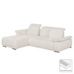 Ecksofa Palmerston Webstoff Creme - Longchair davorstehend links