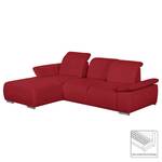 Ecksofa Palmerston Webstoff Rot - Longchair davorstehend links