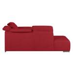 Hoekbank Palmerston (met longchair) geweven stof - Rood - Longchair vooraanzicht links