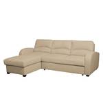 Ecksofa Parilla (mit Schlaffunktion) Echtleder - Warmes Beige - Breite: 229 cm - Longchair davorstehend links