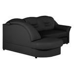 Ecksofa Parnu Echtleder Schwarz - Longchair davorstehend links