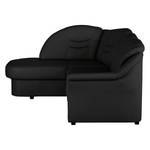 Ecksofa Parnu Echtleder Schwarz - Longchair davorstehend links