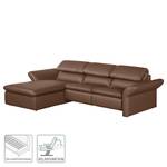 Ecksofa Perira I mit Relaxfunktion - Kunstleder - Braun - Longchair davorstehend links