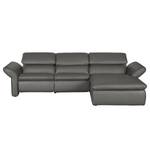 Ecksofa Perira I mit Relaxfunktion - Kunstleder - Grau - Longchair davorstehend rechts