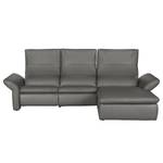 Ecksofa Perira I mit Relaxfunktion - Kunstleder - Grau - Longchair davorstehend rechts