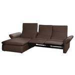 Ecksofa Perira II Kunstleder - Braun - Longchair davorstehend links