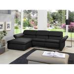 Ecksofa Perira II Kunstleder - Schwarz - Longchair davorstehend links