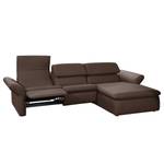 Ecksofa Perira II mit Relaxfunktion - Kunstleder - Braun - Longchair davorstehend rechts