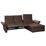 Ecksofa Perira II Kunstleder - Braun - Longchair davorstehend rechts