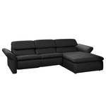 Ecksofa Perira II Kunstleder - Schwarz - Longchair davorstehend rechts