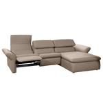 Ecksofa Perira II mit Relaxfunktion - Kunstleder - Taupe - Longchair davorstehend rechts