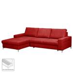 Ecksofa Pierpont (mit Schlaffunktion) Webstoff - Rot - Longchair davorstehend links