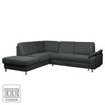 Ecksofa Piketon Microfaser Anthrazit - Longchair davorstehend links - Schlaffunktion